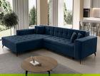 Coltar extensibil stanga 4 locuri ELTAP, Sol-19, Solange, 292x196x84 cm, lemn/poliester, albastru inchis