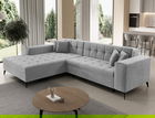 Coltar extensibil stanga 4 locuri ELTAP, Sol-20, Solange, 292x196x84 cm, lemn/poliester, gri deschis
