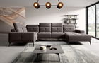 Coltar stanga 6 locuri ELTAP, LT-07SAV, Neviro, 350x201x77 cm, lemn/poliester, gri