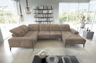 Coltar stanga 6 locuri ELTAP, LT-20LO, Neviro, 350x201x77 cm, lemn/poliester, maro deschis