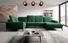 Coltar stanga 6 locuri ELTAP, LT-35LU, Neviro, 350x201x77 cm, lemn/poliester, verde inchis