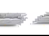 Canapea, Madara, Mazzini Sofas, 3 locuri, gold legs, 222x102x90 cm, catifea, argintiu