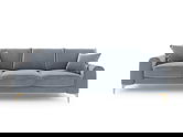 Canapea, Madara, Mazzini Sofas, 3 locuri, gold legs, 222x102x90 cm, catifea, albastru deschis