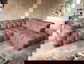 Coltar extensibil dreapta 4 locuri ELTAP, RT-24PAO, Falconn, 258x208x107 cm, lemn/poliester, roz inchis