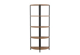 Corp biblioteca, Sapphire, Mona Rafix, 66x155x34 cm, PAL, Pin Atlantic / Negru