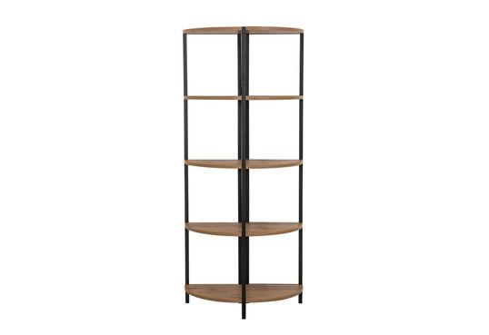 Corp biblioteca, Sapphire, Mona Rafix, 66x155x34 cm, PAL, Pin Atlantic / Negru