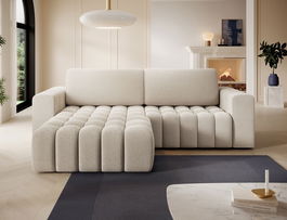 Coltar extensibil stanga 4 locuri ELTAP, Bon-219, Bonett, 250x175x92 cm, lemn/poliester, bej deschis