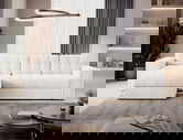 Coltar extensibil reversibil 3 locuri ELTAP, Blenvi, 260x150x82 cm, lemn/poliester, alb