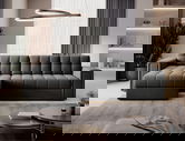 Coltar extensibil reversibil 3 locuri ELTAP, Blenvi, 260x150x82 cm, lemn/poliester, gri antracit