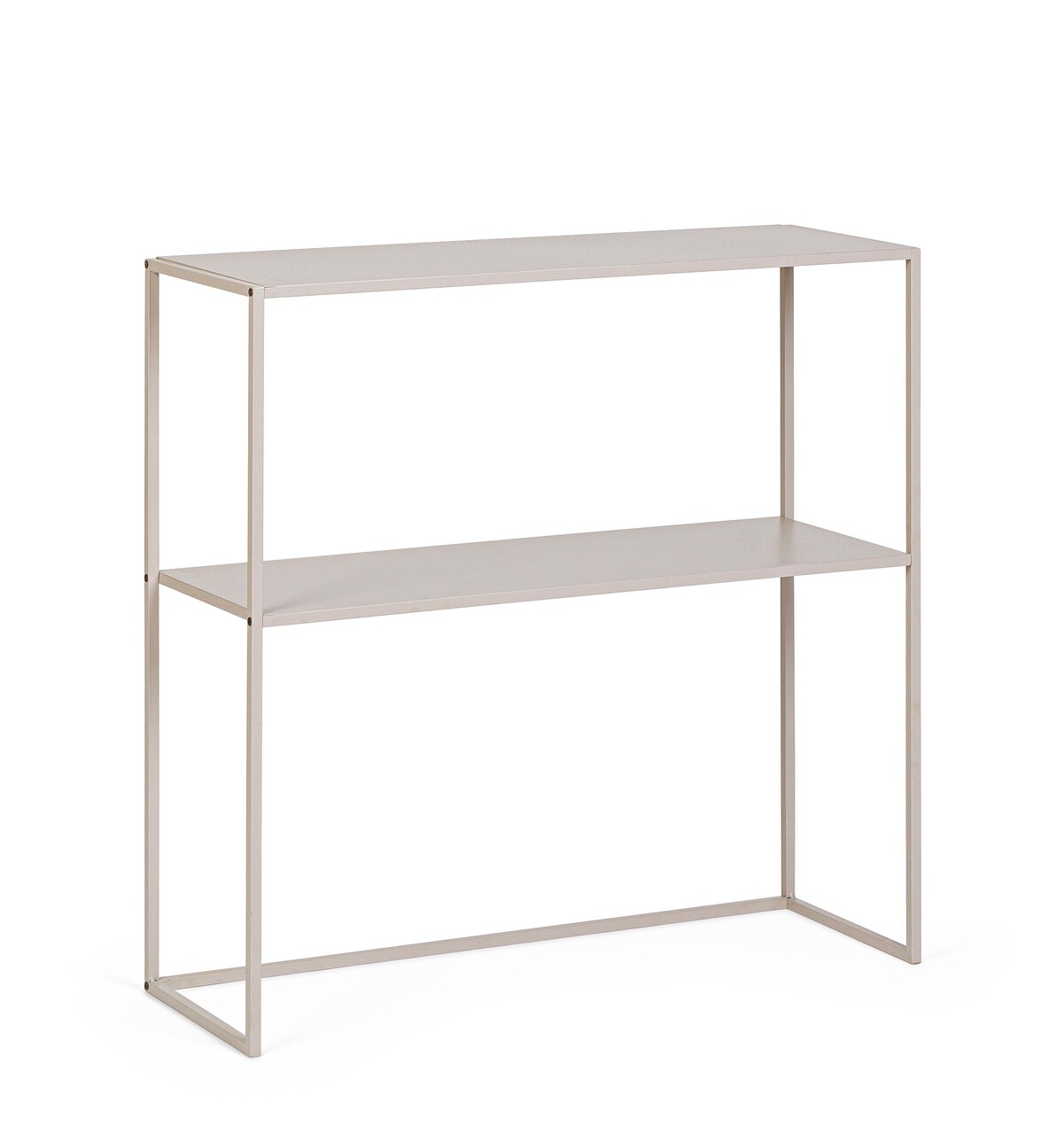 Consola Alrik, Bizzotto, 78x27x78 cm, otel, bej