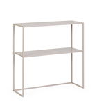 Consola Alrik, Bizzotto, 78x27x78 cm, otel, bej