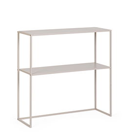 Consola Alrik, Bizzotto, 78x27x78 cm, otel, bej