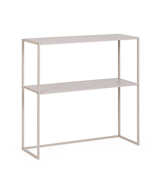 Consola Alrik, Bizzotto, 78x27x78 cm, otel, bej