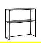 Consola Alrik, Bizzotto, 78x27x78 cm, otel, negru