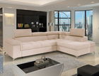 Coltar extensibil dreapta 4 locuri ELTAP, RT-18RAQ, Eridano, 275x202x88 cm, lemn/poliester, bej deschis