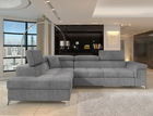 Coltar extensibil stanga 4 locuri ELTAP, LT-03TOU, Eridano, 275x202x88 cm, lemn/poliester, gri inchis