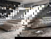 Coltar extensibil dreapta 5 locuri ELTAP, RT-02PA, Ferucce, 276x200x93 cm, lemn/poliester, bej deschis