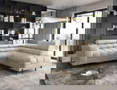 Coltar extensibil dreapta 5 locuri ELTAP, RT-18AU, Ferucce, 276x200x93 cm, lemn/poliester, bej deschis