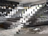 Coltar extensibil dreapta 5 locuri ELTAP, RT-04AU, Ferucce, 276x200x93 cm, lemn/poliester, gri