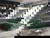 Coltar extensibil dreapta 5 locuri ELTAP, RT-35AMO, Ferucce, 276x200x93 cm, lemn/poliester, verde inchis
