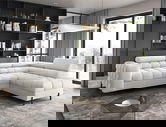 Coltar extensibil dreapta 5 locuri ELTAP, RT-01AMO, Ferucce, 276x200x93 cm, lemn/poliester, alb