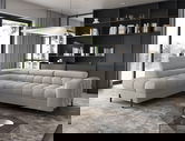 Coltar extensibil stanga 5 locuri ELTAP, LT-20ROY, Ferucce, 276x200x93 cm, lemn/poliester, bej deschis