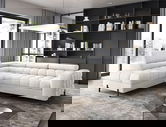 Coltar extensibil stanga 5 locuri ELTAP, LT-01ROY, Ferucce, 276x200x93 cm, lemn/poliester, alb