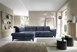 Coltar extensibil stanga 5 locuri ELTAP, LT-40REL, Inferne, 297x210x107 cm, lemn/poliester, albastru