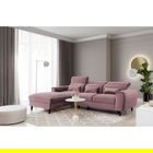 Coltar extensibil stanga 4 locuri ELTAP, Foble, 267x196x100 cm, lemn/poliester, roz inchis