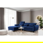 Coltar extensibil stanga 4 locuri ELTAP, Foble, 267x196x100 cm, lemn/poliester, albastru inchis
