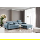 Coltar extensibil dreapta 4 locuri ELTAP, Foble, 267x196x100 cm, lemn/poliester, albastru deschis