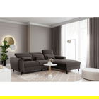 Coltar extensibil dreapta 4 locuri ELTAP, Foble, 267x196x100 cm, lemn/poliester, maro inchis