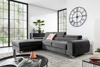 Coltar extensibil stanga 3 locuri ELTAP, LT-04VE, Grayson, 278x205x92 cm, lemn/poliester, gri
