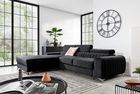 Coltar extensibil stanga 3 locuri ELTAP, LT-06VE, Grayson, 278x205x92 cm, lemn/poliester, gri inchis