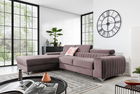 Coltar extensibil stanga 3 locuri ELTAP, LT-24LO, Grayson, 278x205x92 cm, lemn/poliester, roz