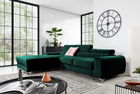 Coltar extensibil stanga 3 locuri ELTAP, LT-35NU, Grayson, 278x205x92 cm, lemn/poliester, verde inchis