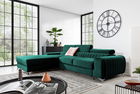 Coltar extensibil stanga 3 locuri ELTAP, LT-38VE, Grayson, 278x205x92 cm, lemn/poliester, verde inchis