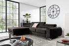 Coltar extensibil stanga 3 locuri ELTAP, LT-97RIV, Grayson, 278x205x92 cm, lemn/poliester, gri inchis