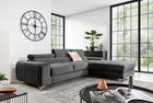 Coltar extensibil dreapta 3 locuri ELTAP, RT-04NU, Grayson, 278x205x92 cm, lemn/poliester, gri