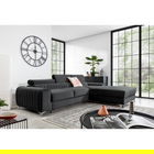 Coltar extensibil dreapta 3 locuri ELTAP, RT-06NU, Grayson, 278x205x92 cm, lemn/poliester, gri inchis