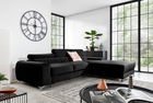 Coltar extensibil dreapta 3 locuri ELTAP, RT-10LO, Grayson, 278x205x92 cm, lemn/poliester, negru