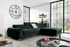 Coltar extensibil dreapta 3 locuri ELTAP, RT-35LO, Grayson, 278x205x92 cm, lemn/poliester, verde inchis
