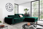 Coltar extensibil dreapta 3 locuri ELTAP, RT-35NU, Grayson, 278x205x92 cm, lemn/poliester, verde inchis