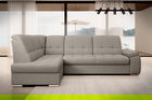 Coltar extensibil stanga 3 locuri ELTAP, LT-07PO, Sado, 272x192x95 cm, lemn/poliester, gri