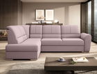 Coltar extensibil stanga 3 locuri ELTAP, LT-101GO, Siber, 270x186x93 cm, lemn/poliester, roz deschis