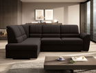 Coltar extensibil stanga 3 locuri ELTAP, LT-22FL, Siber, 270x186x93 cm, lemn/poliester, maro inchis