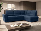 Coltar extensibil dreapta 3 locuri ELTAP, RT-40LO, Siber, 270x186x93 cm, lemn/poliester, albastru inchis
