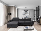 Coltar extensibil stanga 4 locuri ELTAP, Mari-08, Mariall, 288x200x92 cm, lemn/poliester, gri inchis