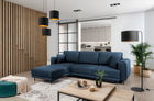 Coltar extensibil stanga 4 locuri ELTAP, LT-40NU, Dalia, 289x190x95 cm, lemn/poliester, albastru inchis