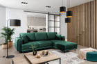 Coltar extensibil dreapta 4 locuri ELTAP, RT-35NU, Dalia, 289x190x95 cm, lemn/poliester, verde inchis